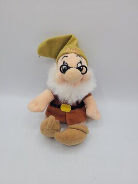 Disney Store Snow White & Seven Dwarfs Doc Mini Beanbag 9in Plush